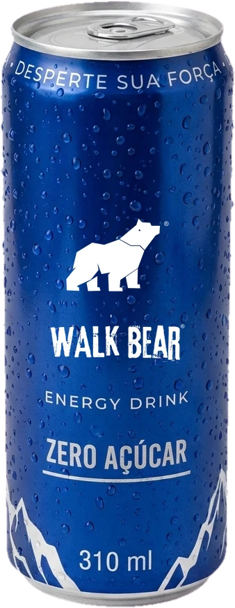 Lata Walk Bear Energy Zero Açúcar 310 ml